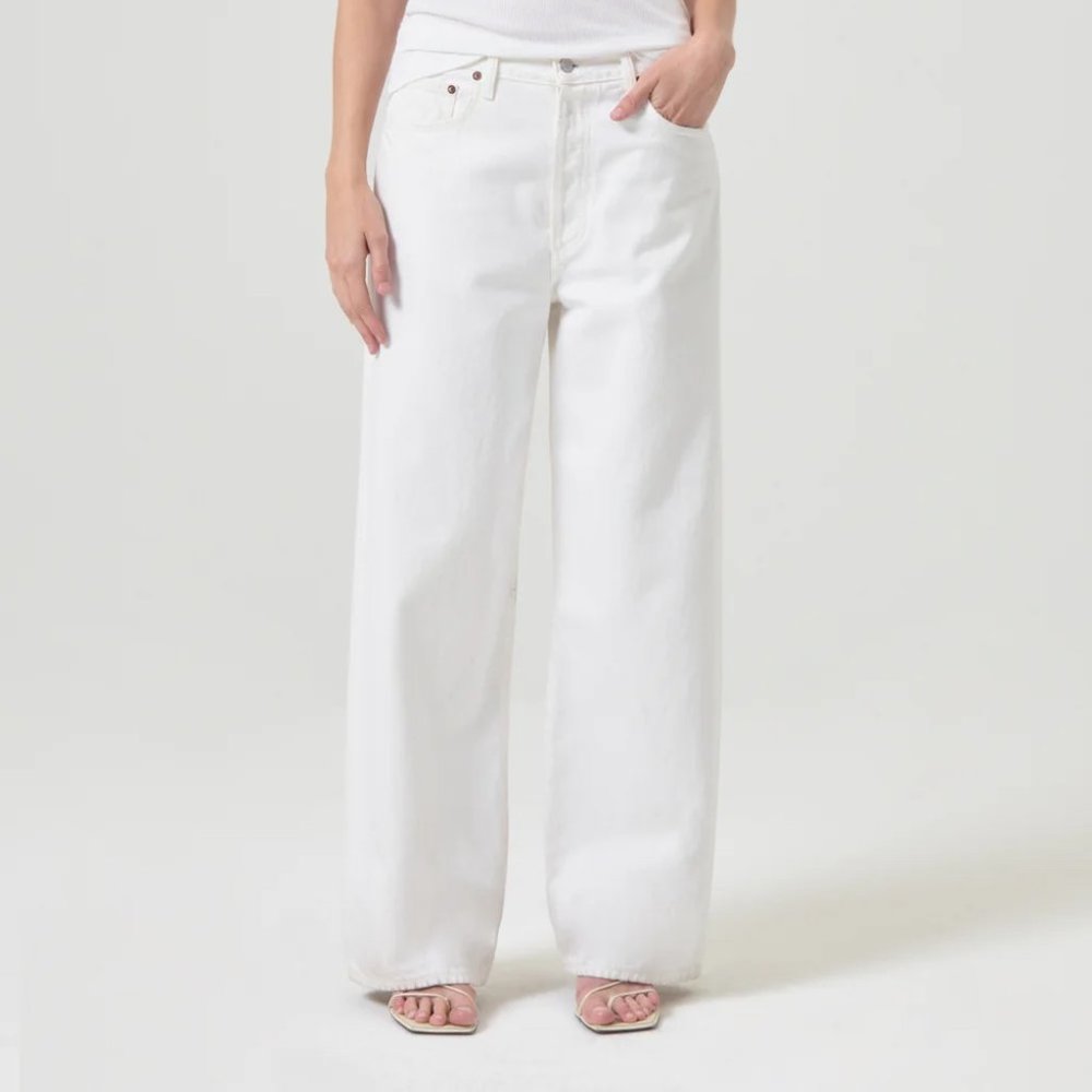 A Golde Low Slung Baggy Jeans in Milkshake